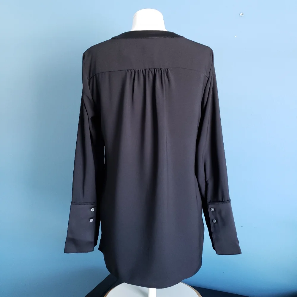 J. Crew V Neck Tunic in Satin-Backed Crepe - Picture 5 of 7